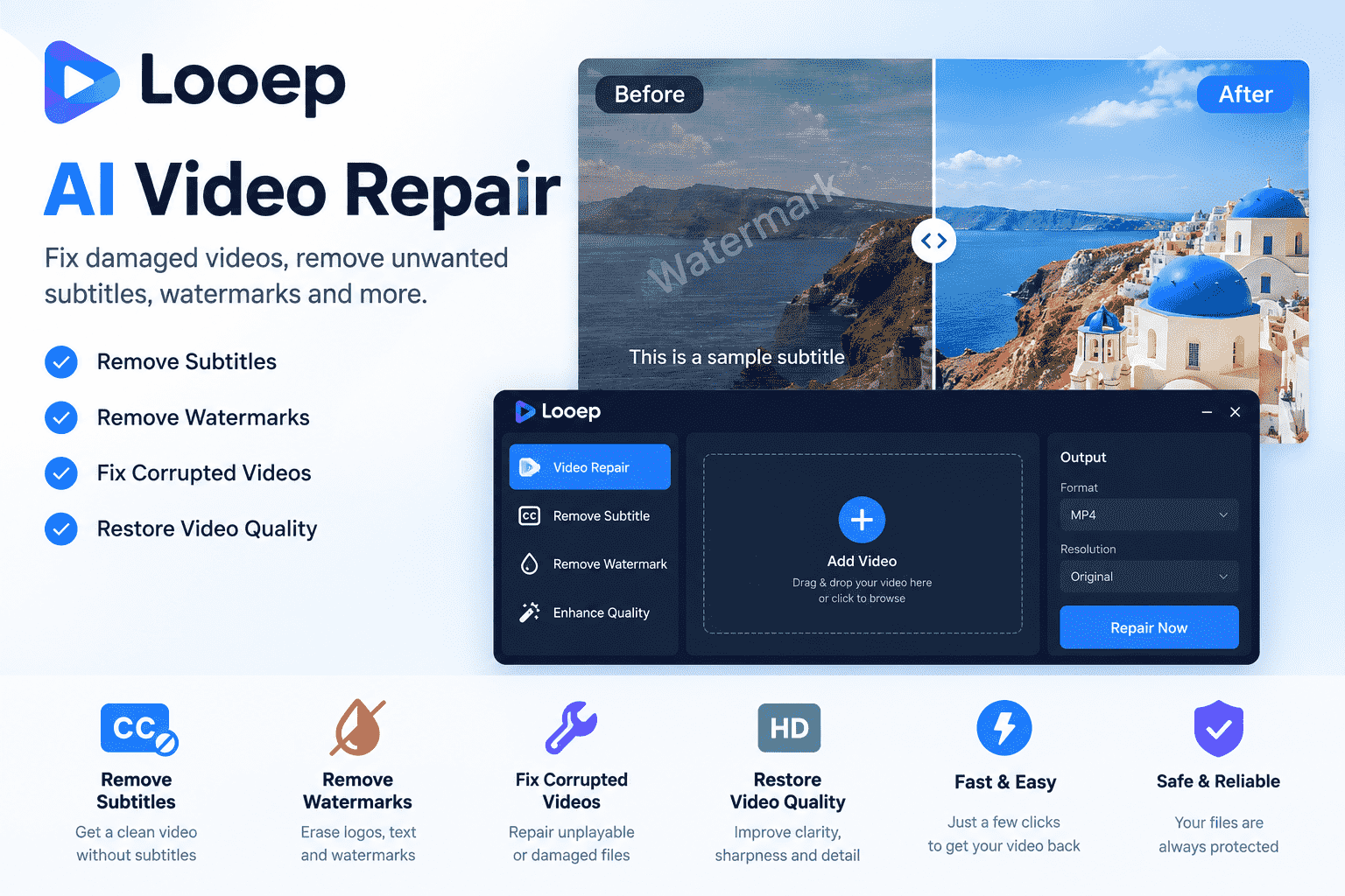 Looep video repair