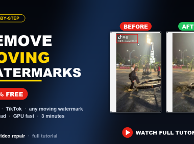 Remove Moving Watermarks in 3 Minutes — AI Tool, No Upload (Looep Video Repair)